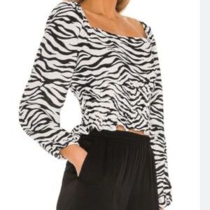 BCBGeneration Zebra crop top size M